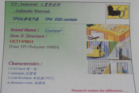Antistatic door curtain ester TPU
