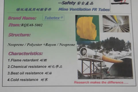 Mine ventilation pipes