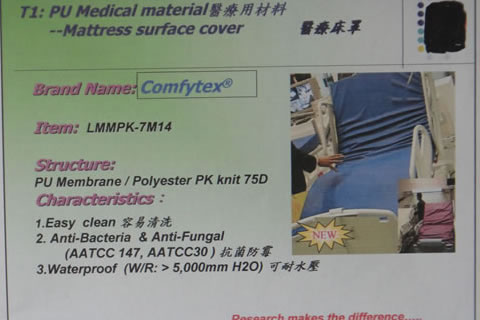 PU medical bedspread fabric