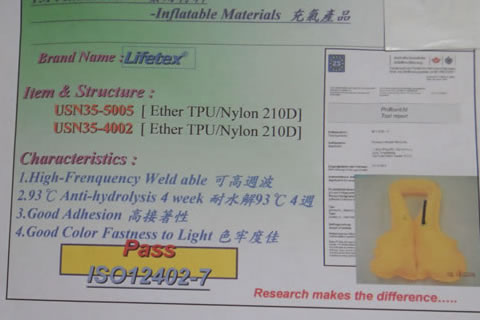 TPU inflatable life jacket